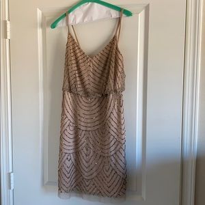 Adrianna Papell sequin blouson dress